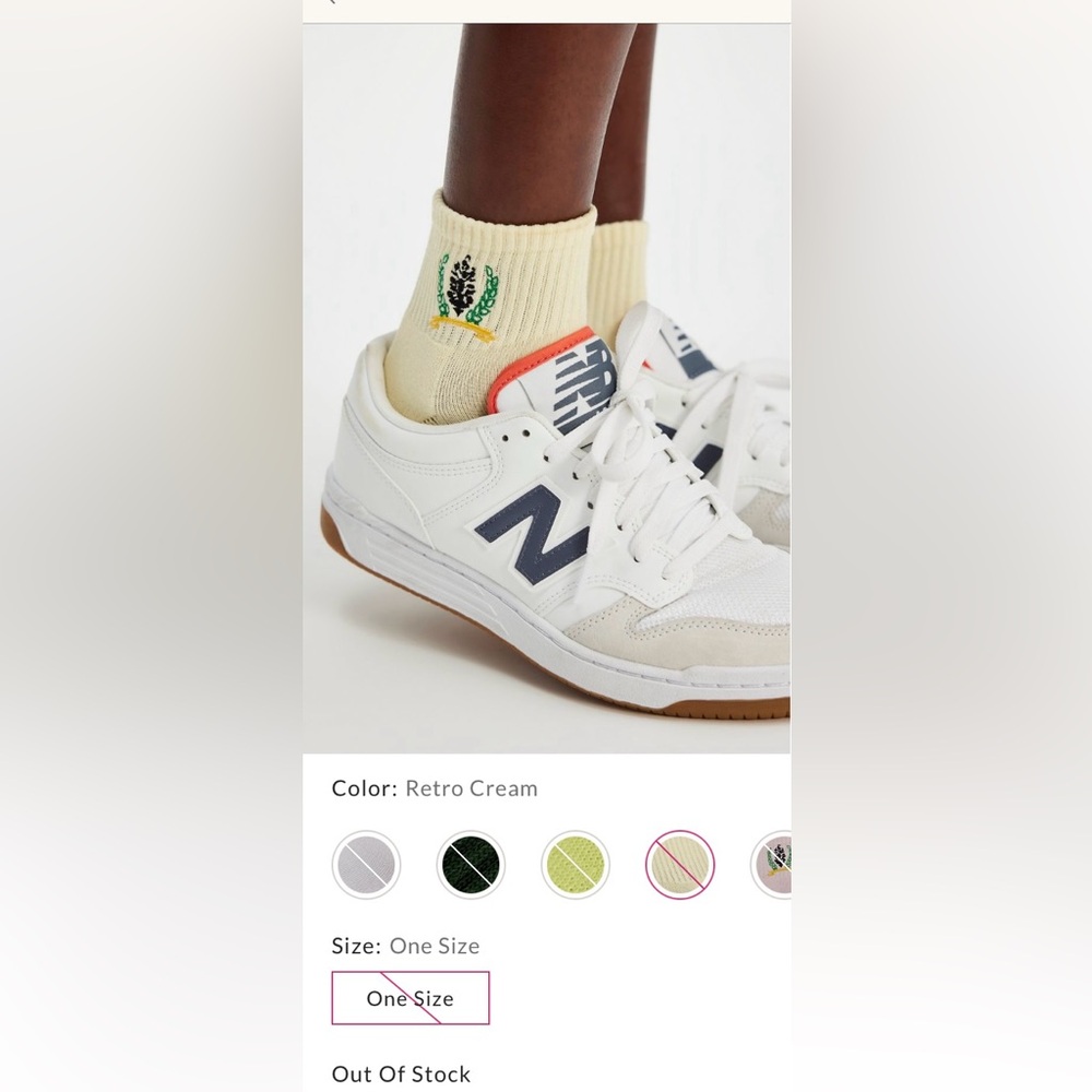 FP Movement ~ Cream Color Embroidered Socks With Crest Buti ~ *NWT & Packaging - Picture 2 of 13